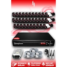 Bayicam 32 Kameralı Panda 32 Dış Kamera Set HDD'siz Full HD Gece Görüşlü Güvenlik Kamerası Sistemi