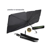 Mercedes Amg İle Uyumlu Universal Araç İçi Ön Cam Katlanabilir Şemsiye Güneşlik, Siyah, 79x140 Cm Genel