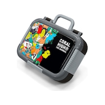 Coral High Kids Siyah Karikatür Desenli Paslanmaz Çelik Beslenme Kabı 39282 Siyah