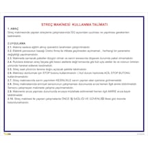 STREÇ MAKİNESİ KULLANMA TALİMATI TLM 019