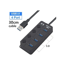 Onevan Usb 3.0 Hub 7 Bağlantı Noktalı, 5gbps Hızlı Çoklu Genişletme, Güç Adaptörlü, Uzun Kablo Açık Yeşil