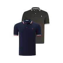 İkili Set T8594 Dewberry Erkek T-shırt-lacivert-haki