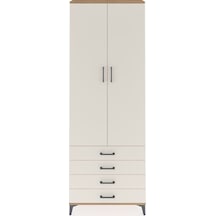Arges Dolap 5 Raflı 4 Çekmeceli 2 Kapaklı 88x30x243 Çam-aytaşı Çam
