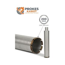 Prokes Elmas Soketli Karot Borusu 200 Mm X 450 Mm Beton Delme Panç