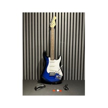 Strat Kasa Mavi Blueburst Elektro Gitar Sss Kılıf, Pena, Askı, Kablo Hediye