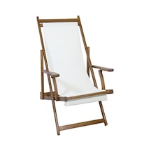 Motoryagmarket Monaco Kademeli Ahşap Şezlong Pvc Gerdirme -Dayanıklı Ve Rahat
