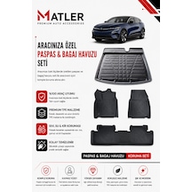 Renault Megane E-tech 2022 Model 4d Ekstra Havuzlu Paspas Ve Bagaj Havuzu Set