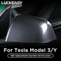 My-ex32lblack-tesla Model 3 Model Y Araba Dikiz Aynası Kapağı Oto Dış Aksesuarları Abs Kapı Yan Dikiz Aynası Kabuk Değiştirme
