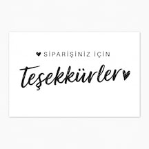 Siparişiniz İçin Teşekkürler Teşekkür Kartı 100 Ad 8x5cm 300