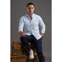 Advante Slimfit Düğmeli Yaka Uzun Kol Erkek Gömlek 001