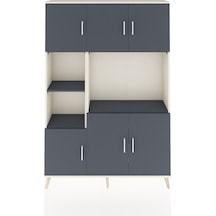 Arges Dolap 9 Raflı 6 Kapaklı 132x30x195 Aytaşı-antrasit/antr... Aytaşı