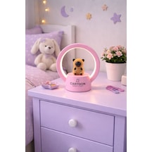 Çocuk Gece Lambası Usb Girişli Sevimli Tasarım Pembe