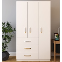 Metalia Gm 303 Ece Lüx 3 Kapılı 3 Çekmeceli Gardrop