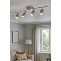 Ayrex Spoti Modern Tasarım Salon - Mutfak - Banyo Spot Ledli Sıralı Avize Gri, 80 Cm, 3000, Kelvin Diğer