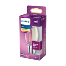 Led Classic 40w B35 Led Mum Filament Ampul, 2700k Sarı Işık, E14 İnce Duy, Dim Edilmez
