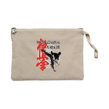 Makhachkala Sport Logo Krem Clutch Astarlı Cüzdan / El Çantası Krem