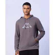 Kappa Benjamin Erkek Gri Regular Hoodie
