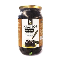 Kroisos Organik Siyah Zeytin Güneşte Kurutulmuş 650 Gr Cam Ambalaj