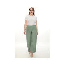 Kadın Beli Lastikli Rahat Kesim Pantolon Günlük Şık Ve Konforlu Mint Yeşili