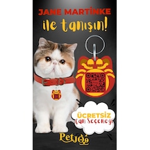 Petjoo 5.Jane Martinke Sarı-Kırmızı Qr'lı Kedi Künyesi