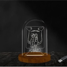 Sevgili Fanus Lamba 3 Boyutlu Ofiste Ve Ev Dekorasyonu Elektrikli Ahşap