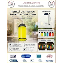 Trendhomm Ağaç Feneri - Dekoratif Bahçe Feneri - Su Geçirmez - Sarı