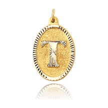 0.25 Gram 14 Ayar Altın T Harf Kolye Ucu