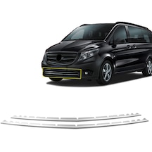 Nova Krom Mercedes Vito W447 Krom Ön Tampon Çıtası 2 Prç. 2014 Üzeri Panelvan