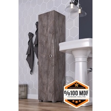 Boy Banyo Dolabı Çok Amaçlı Dolap Kiler Dolabı Gri