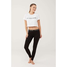 U.S. Polo Assn. Kadın Siyah Tayt 16605 Siyah