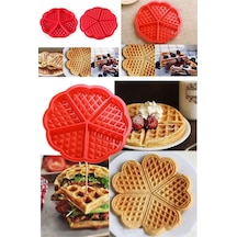 Kalp Desenli Silikon Kek ,çikolata , Waffle Kalıbı Goldcakes