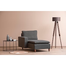 Lungo Modüler Daybed - Koyu Gri Keten Koyu Gri