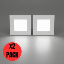 Kdl413 Slim Kare Led Panel 2'li Spot Gömme 15w 1200 Lümen - 4000k - Doğal Beyaz