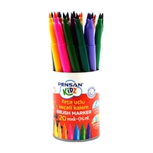 Kidz Fırça Uçlu Keçeli Kalem 20 Renk Kavanozlu