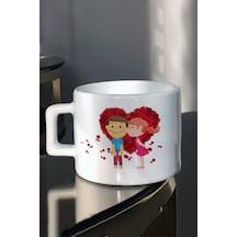 Sevgililer Gününe Özel Sevgiliye Hediye Baskılı Çay-Kahve Fincanı
