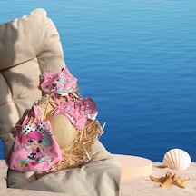 Kız Çocuk Lol Bebek Baskı Detaylı Plaj Çantası Hediyeli Bikini Takımı