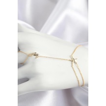 Pirinç Zirkon Taşlı Deniz Atı Ve Yıldız Model Gold Renk Şahmeran - Tj-sn713 Çok Renkli