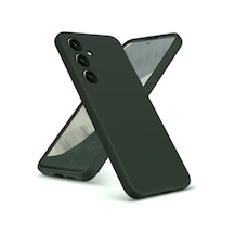 Ilkeshop Newface Samsung Galaxy Uyumlu A36 Kılıf Nano İçi Kadife Silikon - Koyu Yeşil