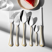 Nehir Fulya Altın Sade 6 Kişilik 36 Parça Çatal Kaşık Bıçak Takımı Diğer Nehir Fulya Altın Sade 6 Kişilik 36 Parça Çatal Kaşık Bıçak Takımı Diğer