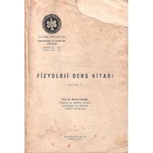 Fizyoloji Ders Kitabı Cilt I - Prof.dr.meliha Terzioğlu