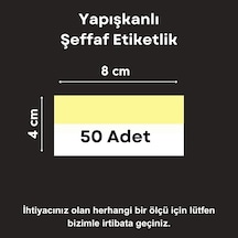 50 Ad Pvc Etiketlik Yapışkanlı 8x4 Cm Raf Etiket Cebi Yapışkanlı