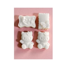 Beyaz Çocuk Sabun 4 Adet Hello Kitty, Deniz Kızı, Kelebek Temizlik Alışkanlığına Destek, Dekoratif Diğer