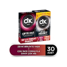 Okey Ultra Hisset Prezervatif 20'li + Çifte Haz Prezervatif 10'lu