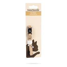 Hnrlıshp Beeztees Kedi Boyun Tasması, Zilli, Bej, 20-30cm