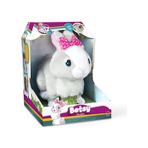 9586 Sesli Ve Hareketli Peluş Tavşan Betsy -nessiworld Beyaz
