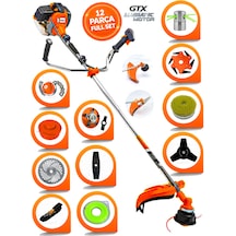 Prowackers German Wz-8900 Ultra Yan Tipi Benzinli Ot Çalı Çim Biçme Tırpanı+ 12 Pcs Komple Setli