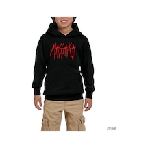 Zepplin Giyim Massaka Siyah Çocuk Kapşonlu Sweatshirt
