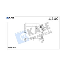 Kalorifer Radyatörü Uno 218x156.5x40 Musluklu 2 Sıra Al Pl Sistem Kale Radyatör 40787031/ 5943154/ 7753630/ 7754055