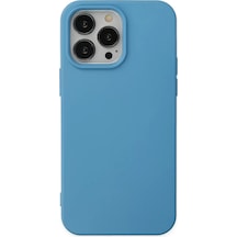Newface Apple İphone 14 Pro Kılıf Nano İçi Kadife Silikon - Mavi