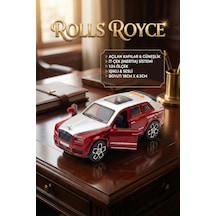 Rolls Royce Tarzı Lüks Makam Aracı Kırmızı - Sesli Işıklı Kapıları Açılan Sürtmeli Oyuncak Araba Çok Renkli
